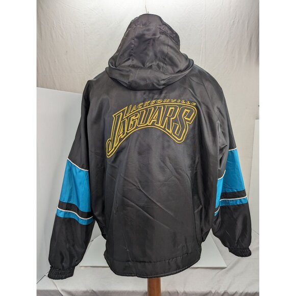 Jacksonville Jaguars Black Blue Hooded Reversable Full Zip Jacket Size XL - Picture 4 of 11